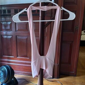 Pink Halter Wrap Top